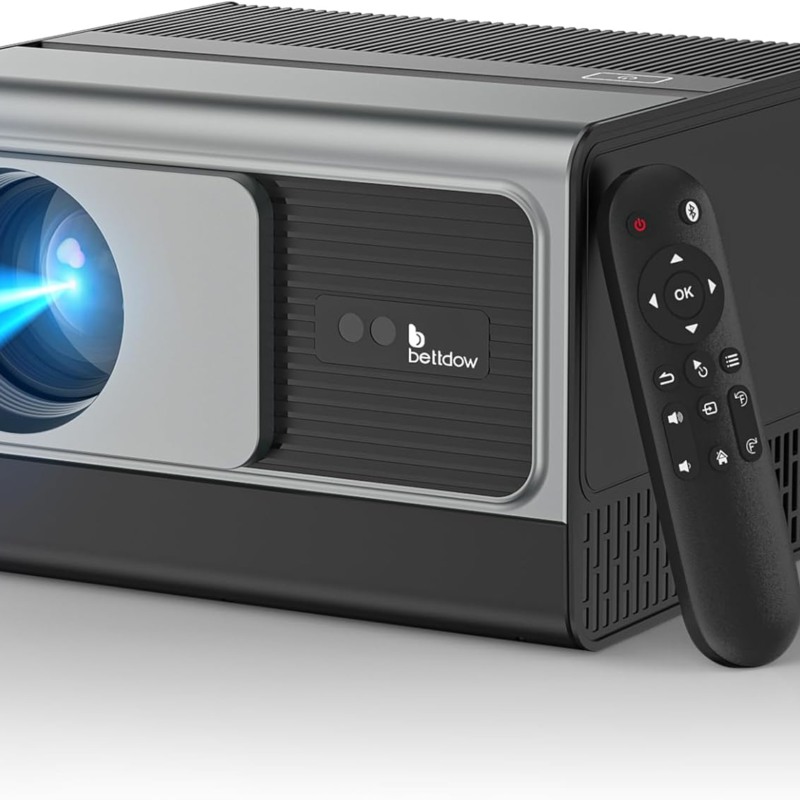 Bettdow Projetor 4k 8k 24000 Lumens Hd 1080p Compatível Completo De Android 12, Smart Projetores Retroprojetor Portatil 700 ANSI WiFi6 BT4,2, Auto Correção Trapezoidal, Foco Eletronico
