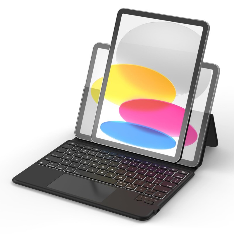 Bettdow Capa com Teclado e trackpad para iPad iPad 10ª Geração 10.9" Polegadas 2022 /(A16) 11th Generation Case 11 Inch 2025, compatível modelos A2696, A2757,A2777,A3354,A3355,A3356(preto)